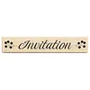 Image de Aladine - Tampons Bois « Invitation » - Pour Invitations Anniversaire, Noël, Mariage, Fêtes, Grands Évènements - 8 x 1,5 x 2,3 cm - Scrapcooking, Bullet Journal, Loisirs Créatifs - 1877