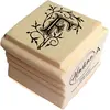 Image de Aladine - Tampon Alphabet Arabesque - Support En bois - Scrapbooking et Carterie Créative - Lettre F