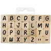 Image de Aladine - Stampo Alphabet Medium - Kit de Tampons Alphabet en Bois - Scrapbooking. Carterie. Bullet Journal - Tampons Taille Moyenne