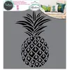 Image de Aladine - Pochoir Textile Ananas - Décoration sur Tissu - Pour Customiser Toiles, Tee-shirts, Tote Bags - Lavable - 28 x 28 cm - Grand Motif Ananas
