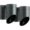 Image de somfy 1875341 - Pack de 2 Outdoor Camera 2 Grises, Caméras avec détection de Mouvement Intelligente, Sirène intégrée de 110 DB, Branchement Possible sur Un luminaire existant, Images Full HD 1080p