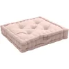 Image de Coussin de Sol avec poignée, 50 x 50 cm, Vieux Rose, 100% Coton, Capitonné pour Assurer Une Bonne Tenue, Assis d'appoint pour Salon, Coin Lecture et Chambre, Collection Panama, Enjoy Home