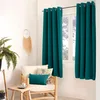 Image de ED ENJOY HOME Rideau Obscurcissant avec  illets argentés, Bleu Emeraude, 140x180cm, 100% Polyester, Tissu Certifié Oeko-TEX, Collection Réglisse