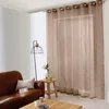 Image de Voilage XXL avec  illets, 300x240cm, Marron Vison, Effet Lin, Grande Largeur, Protège des Regards extérieurs, pour Salon Maison Chambre Fenêtre Semi-Transparent, Collection Maya, Enjoy Home
