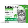 Image de FRONTLINE Combo Chat - Anti Puces, Tiques & Poux - Contre Larves & Oeufs - Elimine & Tue - Protège L'Animal & L'Habitat - Jusqu'à 4 Semaines - Fabriqué En France - 3 Pipettes Application Spot On