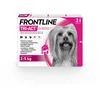Image de FRONTLINE Tri-Act Chien - Anti Puces, Tiques, Moustiques, Phlébotomes & Mouches - Traitement Radical En 6h - Pour Très Petit Chien De 2 à 5 kg - Fabriqué En France - 3 Pipettes Application Spot On