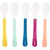 Image de Babymoov Lot de 5 Cuillères en Silicone pour Bébé 2e Age, Multicolore