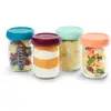Image de Babybols 4 Pots de Conservation en Verre 220 ml Multicolore
