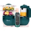 Image de Babymoov Nutribaby(+), Robot Cuiseur Bébé Multifonctions 6 en 1, Cuiseur Vapeur Mixeur, Grande Capacité 2,2L, Petits Pots Bébé Faits Maison, Idéal Diversification Alimentaire, Opal Green