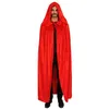 Image de Chaks - Cape à capuche en velours, accessoire de costume, Moyen Âge