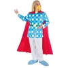 Image de Chaks - Costume Assurancetourix pour homme, déguisement officiel Astérix et Obélix, ensemble barde 6 pièces pour carnaval et Comic Con