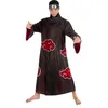 Image de Chaks - Costume Itachi Uchiha, tenue officielle Naruto, 2 pièces pour adultes, accessoire anime pour carnaval et Comic Con, Noir