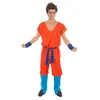 Image de Chaks - Costume Goku Super Saiyajin Dieu pour homme, tenue Dragon Ball officielle, ensemble anime 7 pièces pour carnaval et Comic Con