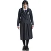 Image de Chaks - Uniforme scolaire Wednesday Addams pour femmes, costume officiel Wednesday, tenue 3 pièces pour Halloween et Carnaval, Gray