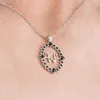 Image de Chaks - Mercredi chaîne, collier avec pendentif, bijoux avec des pierres noires, accessoires pour gothique et cosplay