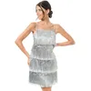 Image de Chaks - Robe à franges style années 20, Showgirl, Costume pour carnaval, festival, nouvel an, fête à thème Charleston