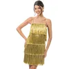 Image de Chaks - Robe à franges style années 20, Showgirl, Costume pour carnaval, festival, nouvel an, fête à thème Charleston
