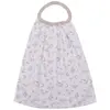 Image de Serviette élastiquée feuilles Blanc/ Biscuit