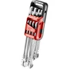 Image de FACOM - Jeu de 8 Clés mixtes avec un Étui portatif (8   10   11   12   13 - 14   17   19 mm ) Fourche Orientée à 15° et fine   Inventaire instantanée., Rouge et Noir, Set de 8 pièces - 440.JP8