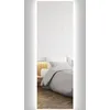 Image de HOMCOM Grand Miroir Mural Rectangulaire 120 x 40 cm avec Éclairage LED