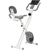 Image de HOMCOM Vélo d'Appartement Magnétique Pliable Grand Confort Blanc Gris