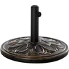 Image de Outsunny Pied de Parasol Rond Base de Lestage Ø 48 x 34H cm Noir Doré