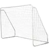 Image de HOMCOM But de Football - Cage de Foot - But d'entrainement dim. 301L x 120l x 200H cm - châssis métal époxy Filet PE - piquets Inclus - Blanc