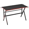 Image de HOMCOM Bureau Gaming Racing Bureau Gamer Supports Casque Métal Rouge Noir