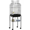 Image de PawHut Cage à Oiseaux sur roulettes Toit Ouvrant 46 x 36 x 130 cm Noir