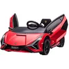 Image de HOMCOM Voiture électrique Enfants de Sport Véhicule électrique Lamborghini Sian 12 V - V. Max. 5 Km/h avec Télécommande 2,4G Effets sonores + Lumineux Rouge