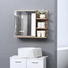 Image de kleankin Armoire Miroir de Salle de Bain Aspect Chêne Clair