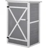 Image de Outsunny Armoire abri de Jardin Remise pour Outils Bois de Sapin pré-huilé Toit bitumé incliné - Grande Porte verrouillable loquet - 2 étagères - dim. 75L x 56l x 115H cm