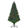Image de HOMCOM Sapin de Noël Artificiel Lumineux 150H cm Fibre Optique Vert