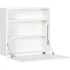 Image de HOMCOM Bureau Suspendu avec Tablette Rabattable 64 x 20 x 60 cm Blanc