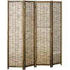 Image de HOMCOM Paravent en Bois 4 Panneaux 160 x 170 cm séparateur de pièce closion de séparation Pliable - Naturel