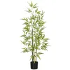 Image de HOMCOM Plante Artificielle Bambou Arbre Artificiel Hauteur 120 cm avec Pot, décoration Interieur, très réaliste