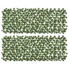 Image de Outsunny Lot de 2 haies artificielles Treillis Extensible - Brise-Vue canisse végétale Feuillage réaliste, intérieur extérieur, 2 x 1 m