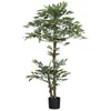 Image de Outsunny Arbre Artificiel Plante Artificiel ficus Hauteur 1,5 m Tronc Branches Liane Lichen Feuilles Grand réalisme Pot Inclus