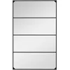Image de HOMCOM Miroir Mural Verrière Rectangulaire 4 Crochets 109 x 69 cm Noir