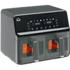 Image de HOMCOM Friteuse à air friteuse sans huile air fryer double compartiment 8 L - 2500 W - 8 programmes, écran LED, température réglable, minuterie - gris