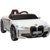 Image de HOMCOM Voiture électrique Enfants Licence BMW I4 Voiture à Batterie 12V véhicule électrique 3-5 km/h avec télécommande MP3 Musique Affichage lumières et Ceinture de sécurité Blanc