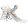 Image de AIYAPLAY Toboggan pour Enfants, Toboggan intérieur pour Enfants, de 18 à 36 Mois, jusqu'à 30 kg, 157L x 46,5l x 80H cm, Gris