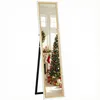 Image de HOMCOM Miroir de Sol Pleine Longueur 157 x 37cm Miroir sur Pied rectangulaire avec Cadre en Effet Bois, Montage au Sol, Suspendu ou appuyé Contre Le Mur, pour Salon, Chambre, Blanc
