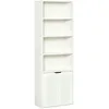 Image de HOMCOM Bibliothèque à 6 Niveaux Meuble de Rangement 59 x 29 x 180 cm Blanc
