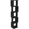 Image de HOMCOM Bibliothèque Meuble de Rangement à 5 Niveaux 33 x 28 x 161 cm Noir