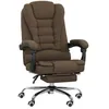 Image de Vinsetto Fauteuil de Bureau Ergonomique avec Dossier Inclinable Marron | Chaise de Bureau avec Repose-Pied, Accoudoirs Rembourrés, En Tissu Aspect Lin