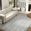 Image de HOMCOM Tapis Salon 200 x 140 cm Tapis à Poils Courts, Lavable en Machine, hypoallergénique, pour Salon, Chambre à Coucher, Bureau, Gris Clair