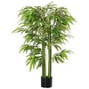 Image de HOMCOM Plante Artificielle, Bambou Arbre Artificiel, Hauteur 140 cm avec Pot, Fausse Plante Vert décoration pour Maison, Bureau, Salon, Chambre