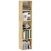 Image de HOMCOM Bibliothèque Étagère de Rangement 5 Niveaux 30x24x133,5 cm Naturel