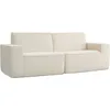 Image de HOMCOM Canapé 3 Places en Velours côtelé 230 cm Moderne Compressé Beige
